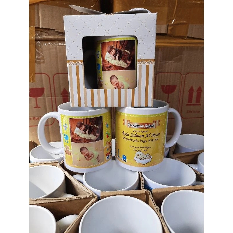 souvenir / mug custom / mug ultah / mug aqiqah / souvenir event / souvenir reuni