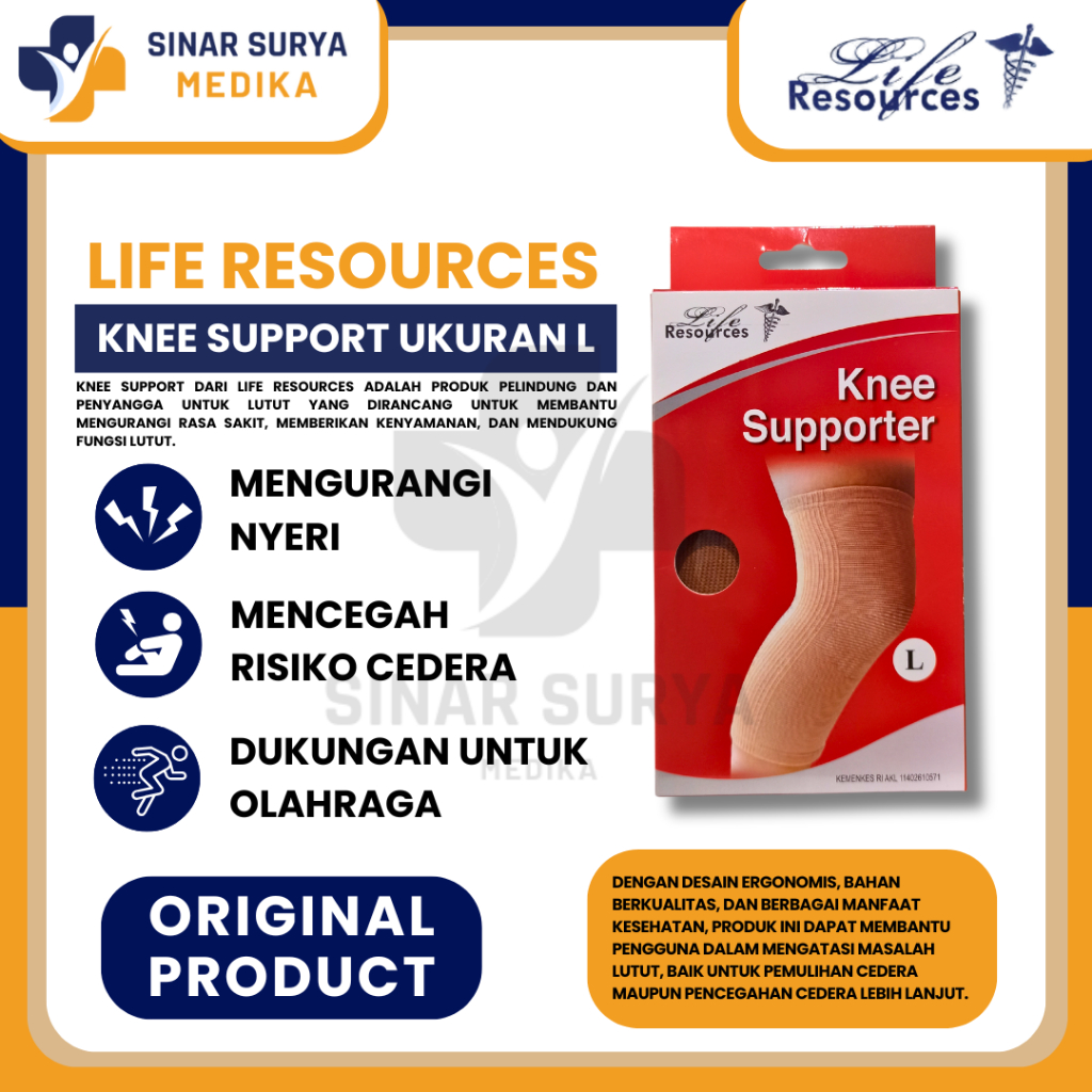 Deker Penyangga Lutut / Knee support Resources - S M L XL