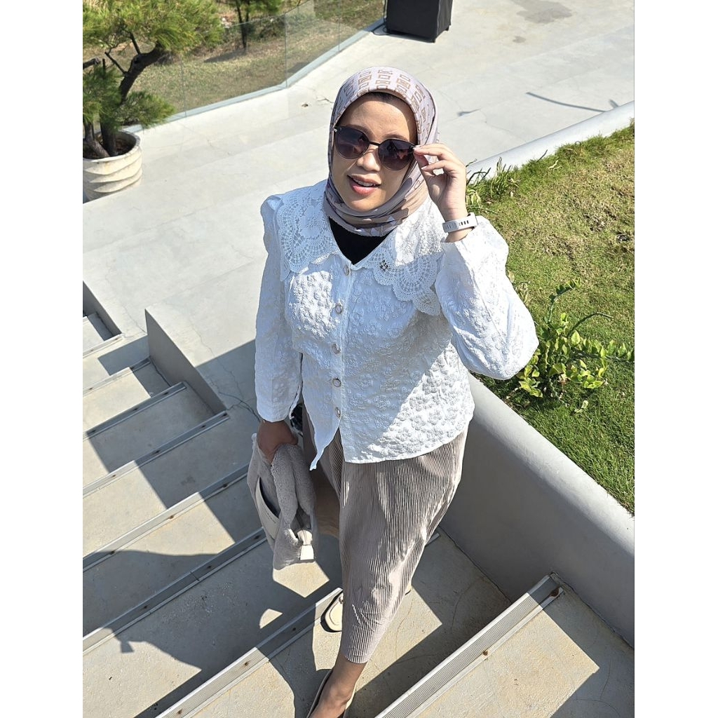 atasan wanita Blazer BKK Outer  wanita  Blazer Korea  Blazer Tweed Blazer Bangkok   Kemeja Pita Bang