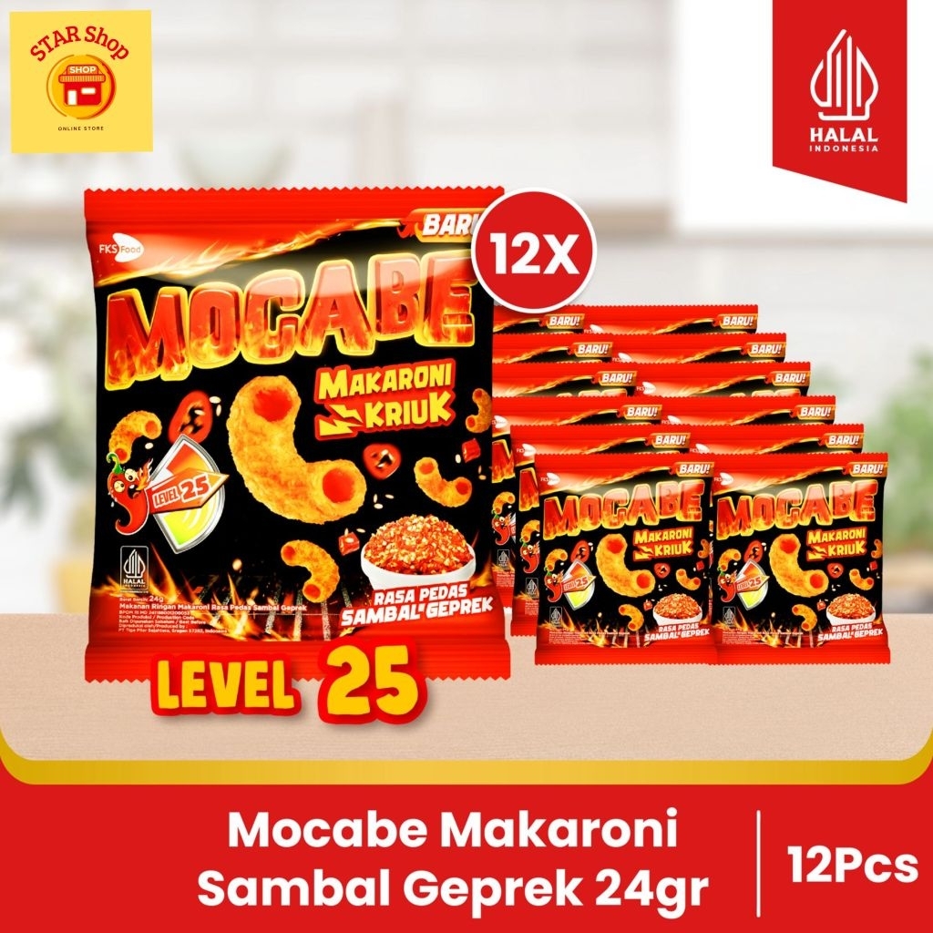 

Paket Bundling - Macaroni Mocabe - Sambal Geprek - 24gr - 12pcs