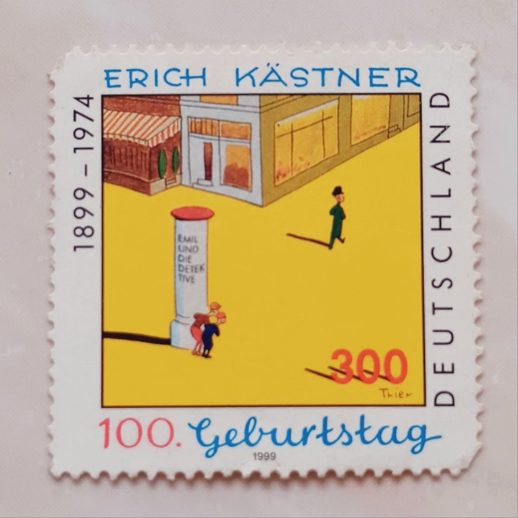 

(AA) Perangko Jerman, Republik Federal 1999 Birth Centenary of Erich Kastner (1899-1974) 300 pfennig Mint