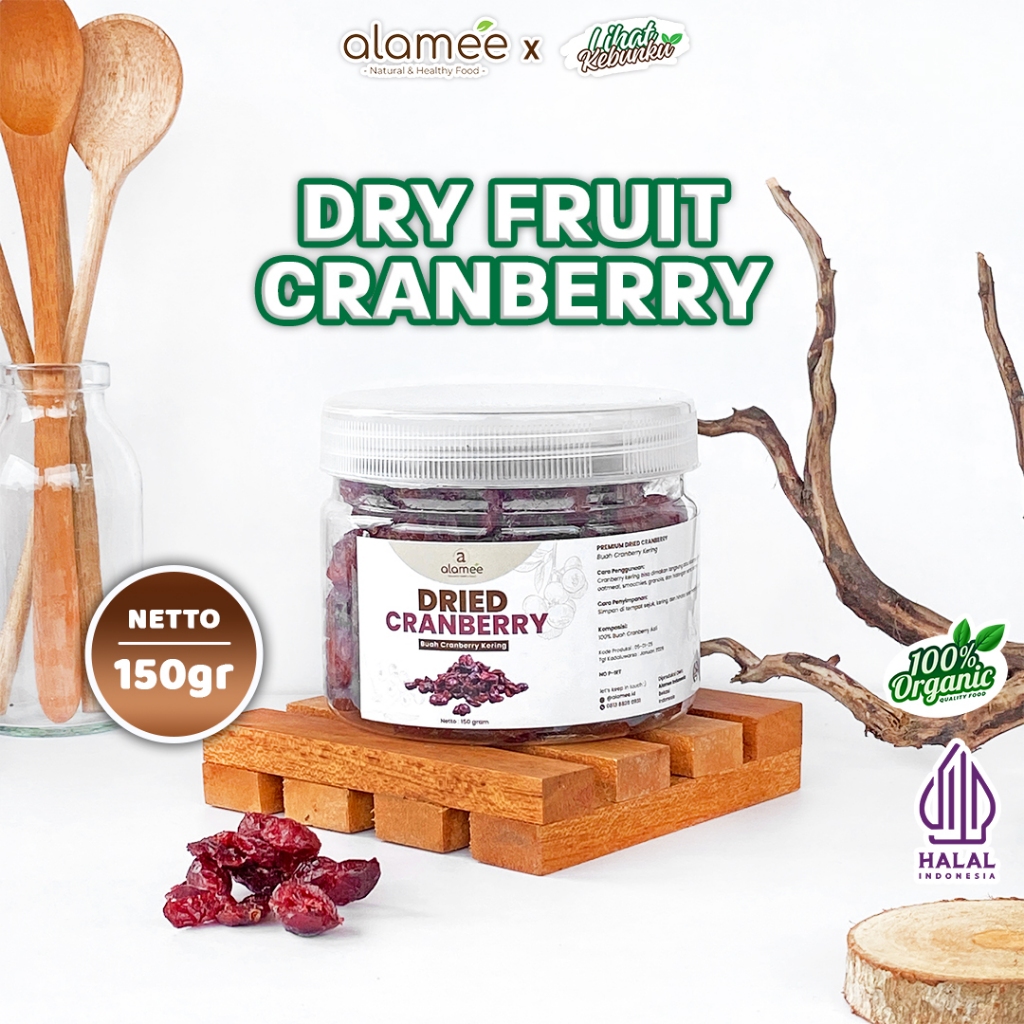 

ALAMEE Dried Cranberry Kering Fruit Cran Berry Cemilan Buah Kranberi Cranberries 150gr LIHAT KEBUNKU