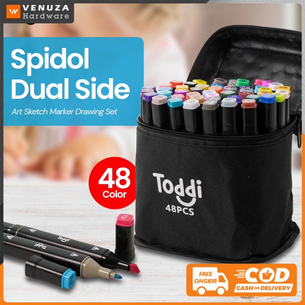 

Toddi Spidol Dual Side Art Sketch Marker Drawing Set