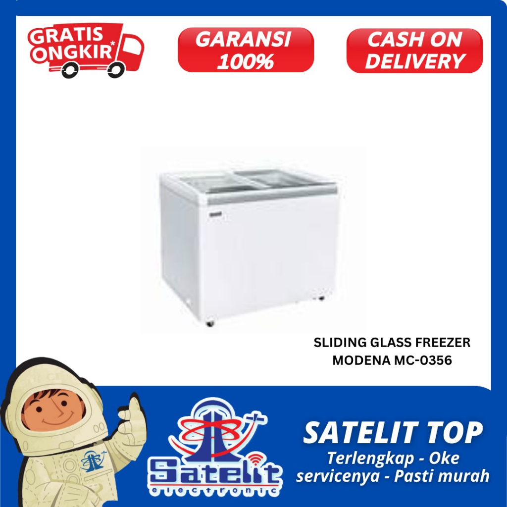 SLIDING GLASS FREEZER MODENA MC-0356