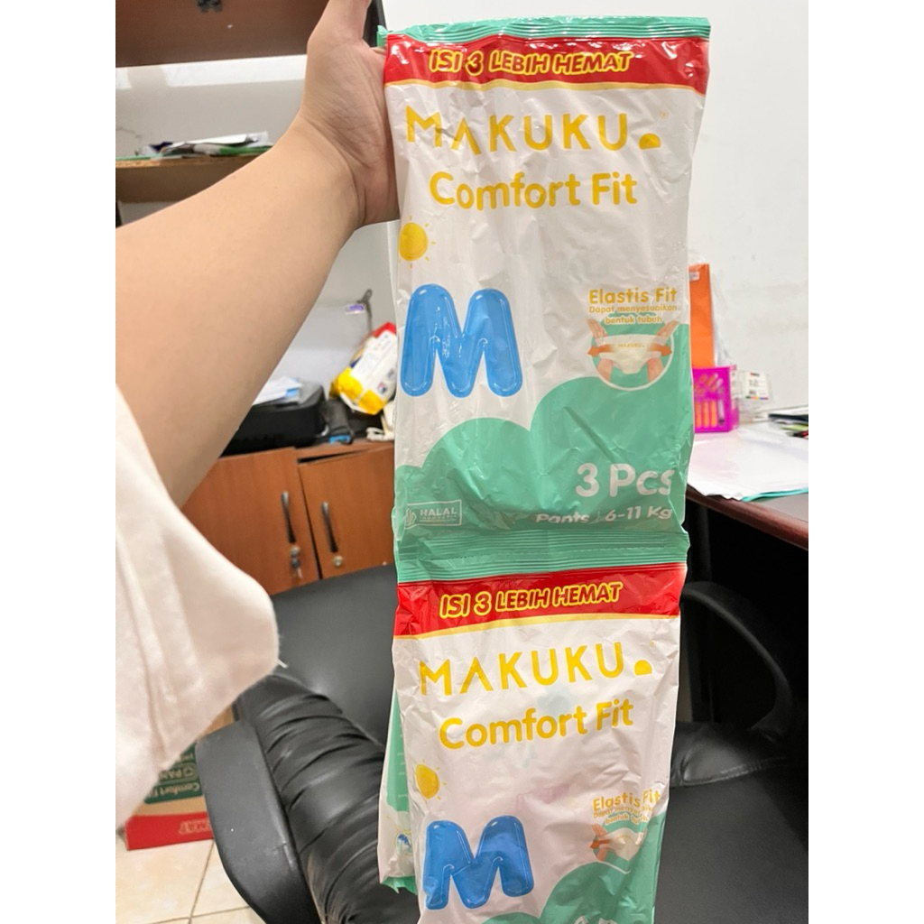 Popok murah Makuku comfort fit renceng ecer/renceng