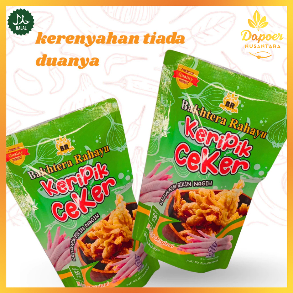 

keripik ceker crispy bakhtera rahayu ceker crispy kemasan keripik ceker kriuk