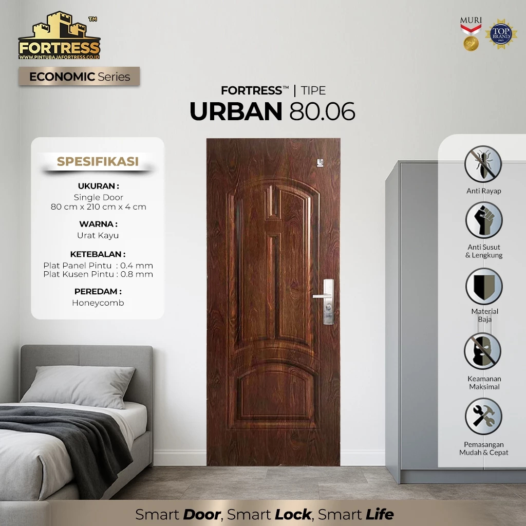 PINTU BAJA FORTRESS URBAN 80.06 (80 X 210 X 4 CM)