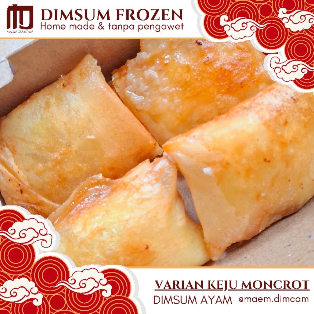 

DIMSUM GORENG KEJU LUMER ISI 4| Dimsum Ayam tanpa Udang| free saus asam manis dan chili oill