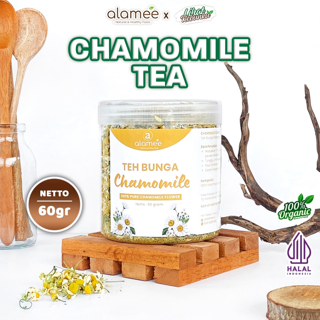 

ALAMEE Teh Chamomile Kering Camomile Tea Flower Bunga Kamomile Dried Organik 60gr LIHAT KEBUNKU
