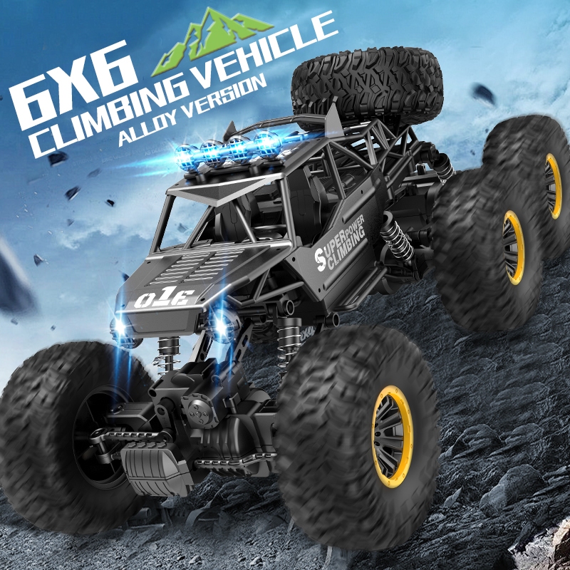 RC Mobil 6WD Offroad 6 Roda Body Alloy Mobil RC Offroad Ukuran 50cm Skala: 1:8 RC Mobil Powerful