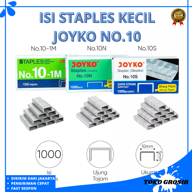 

GMJ Isi Staples Kecil 1 Box Joyko No.10 / Isi Staples Joyko Kotak Kecil Serbaguna