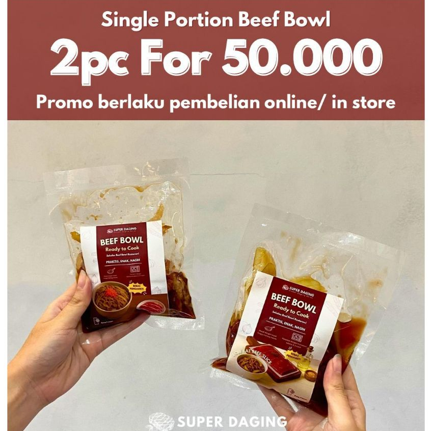 

PAKET 2 PACK Single Portion Beef Bowl - Super Daging Malang