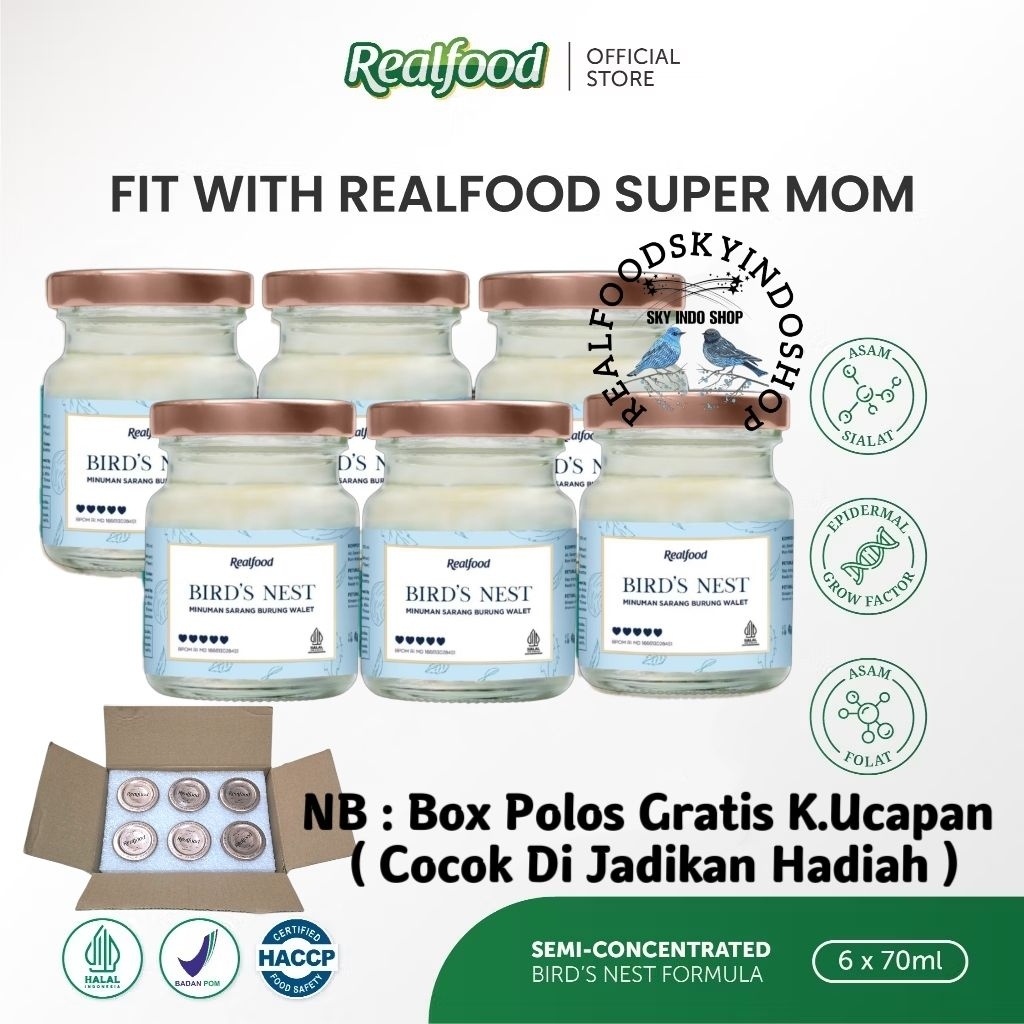 

Realfood Super Mom Promil 6 Botol Box Polos ( Minuman Sarang Burung Walet ) RSIS