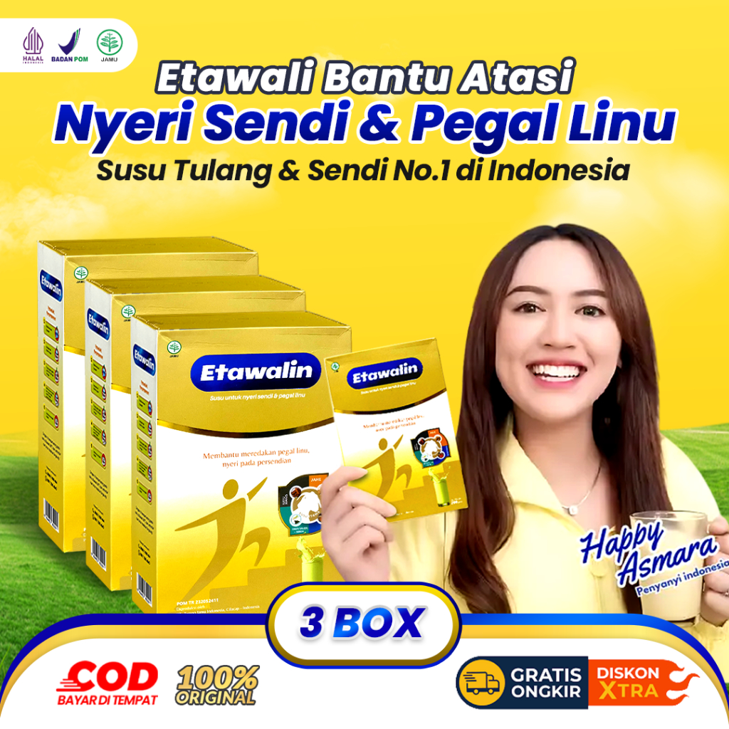 

3 Box ETAWALIN Susu Kambing Etawa Untuk Tulang Dan Sendi 1 Box 200g / Susu Etawalin