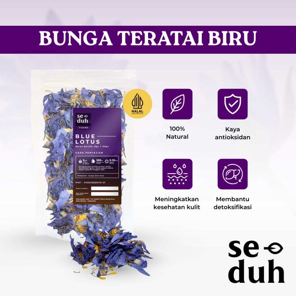 

Seduh Blue Lotus Flower Tea / Teh Bunga Teratai Biru / Flower Tea