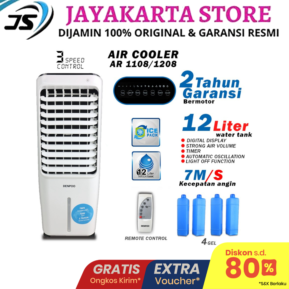DENPOO AR-1109 XF AIR COOLER PENYEJUK RUANGAN AIR COOLER AC PORTABLE SUPER HEMAT LISTRIK BERGARANSI