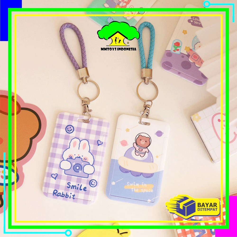 

EC MI-C1240 ID Card Holder Motif Karakter Lucu Pelindung Kartu Name Tag / Tempat Kartu Akses Kantor MRT Busway E-Money Flazz Lanyard
