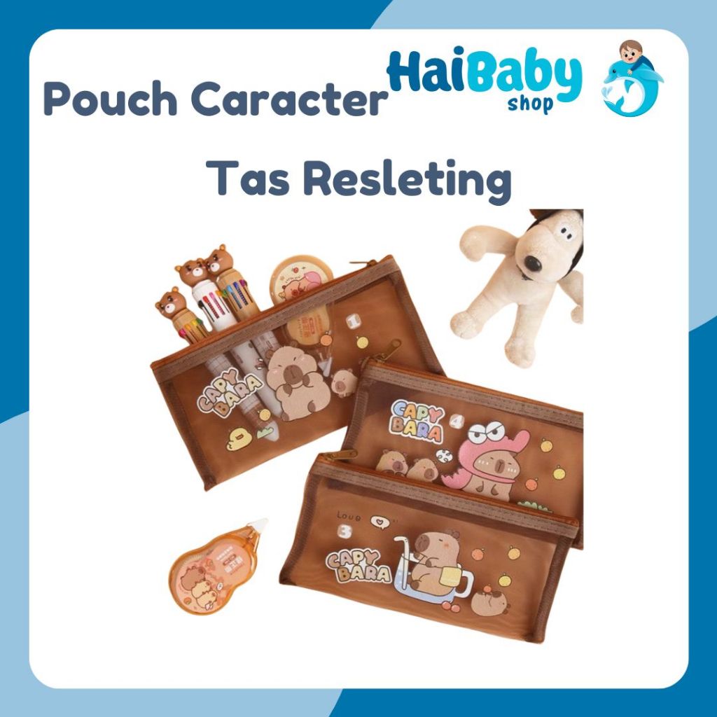

HB Pouch Karakter/ Mini pouch resleting/ Pouch Tepak Alat Tulis/ Pouch Make Up