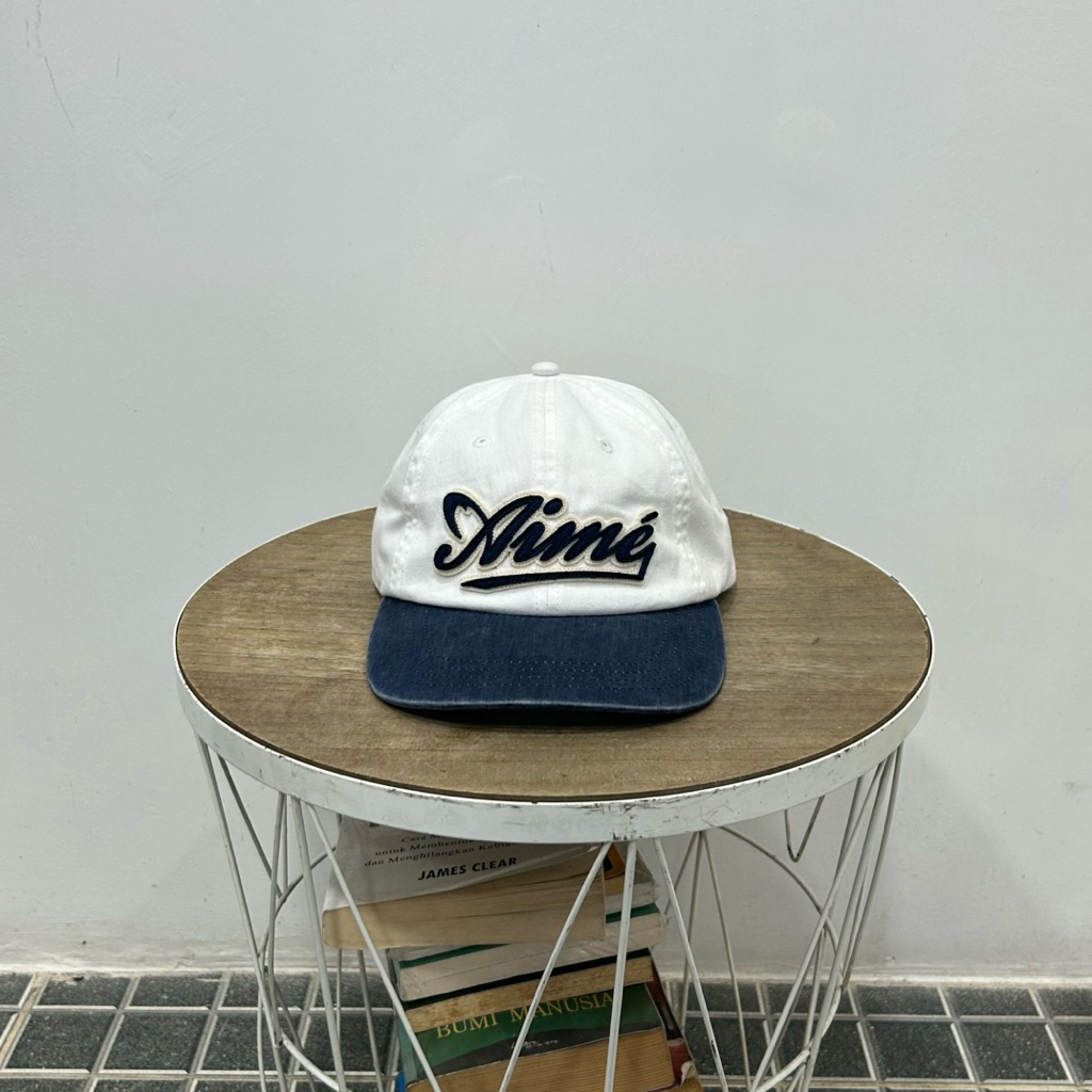 AIME LEON DORE CYCLING CAP WHITE NAVY TOPI AIME LEON DORE