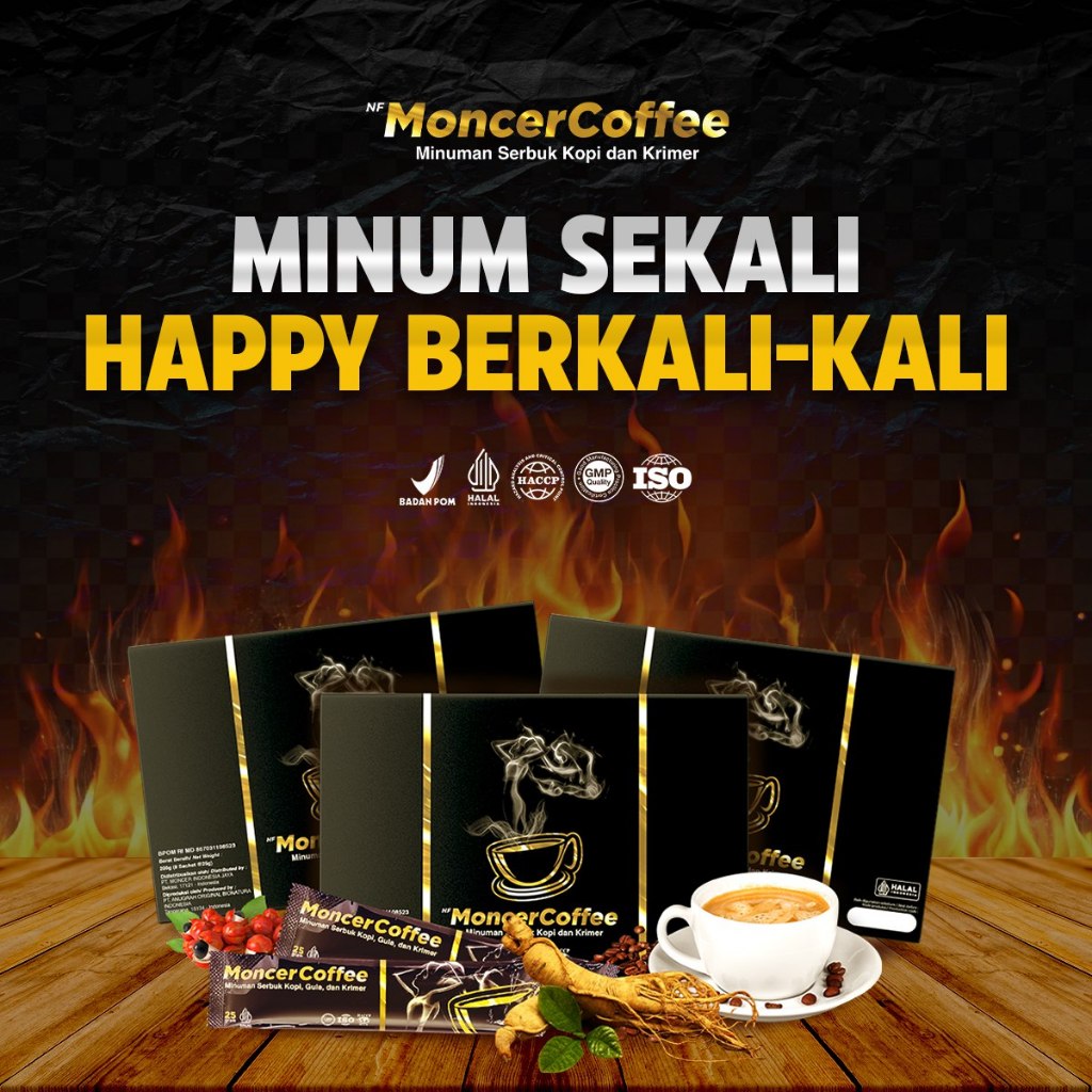 

NF MONNCEER COFFEE Original Kopi Berkhasiat Sudah Bersertikat BPOM & HALAL MUI