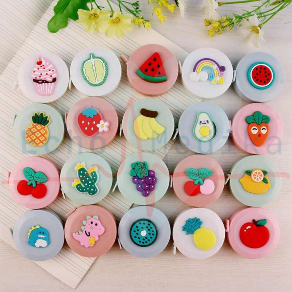 Meteran Badan Gulung Bulat Karakter 150cm Meteran Gulung Badan Kartun 150 cm Meteran Serbaguna