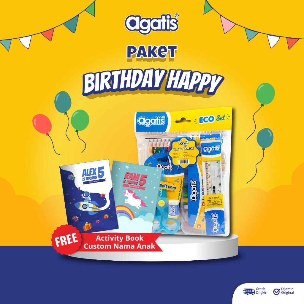 

AGATIS - Paket Alat Tulis Anak Pensil 2B Oil Pastel + Buku Aktivitas Menggambar PAUD/TK– Cocok untuk Paket Hadiah Ulang Tahun /Kado/Hampers