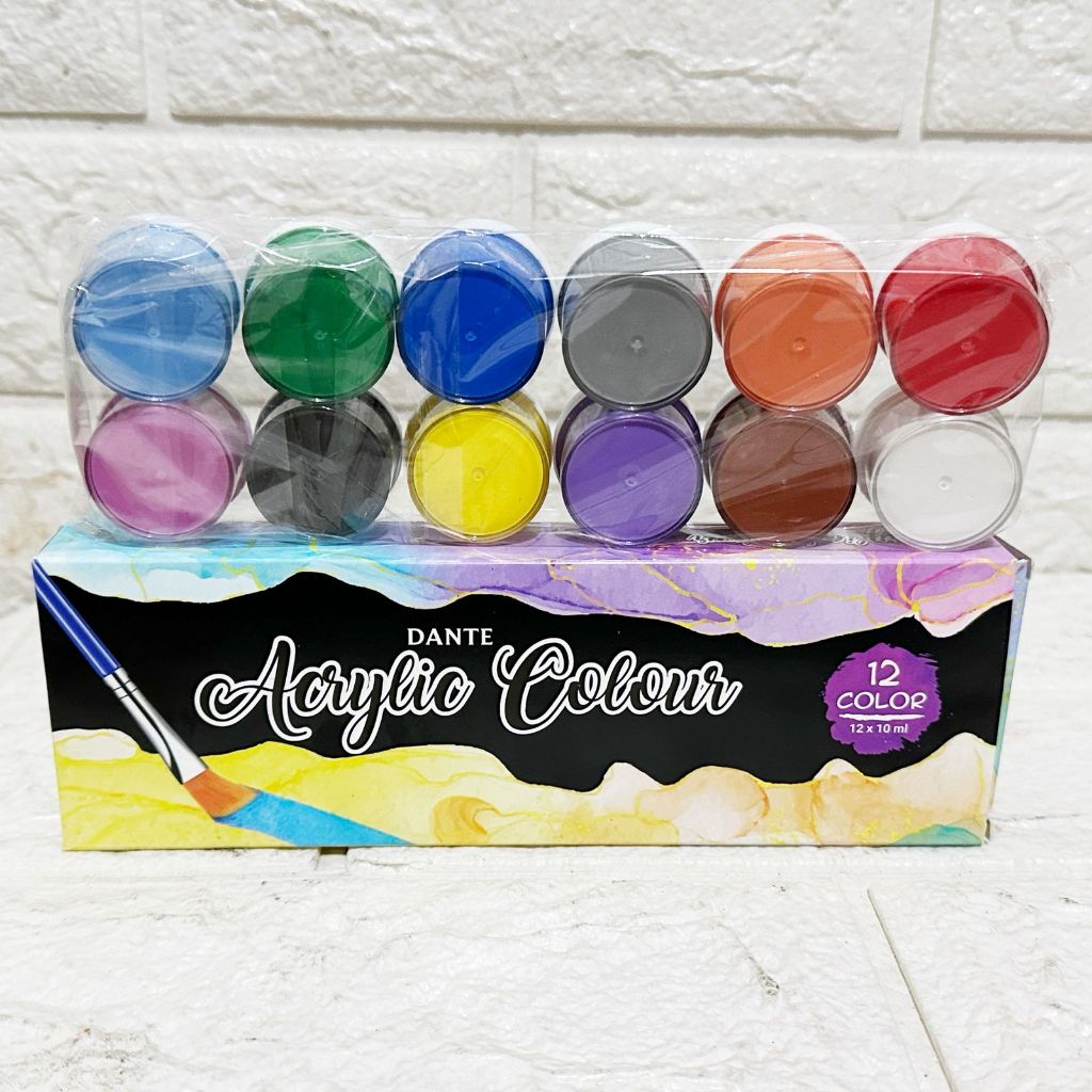 

Dante Express - Cat Acrylic 12 Warna Kanvas Lukis Dante Set