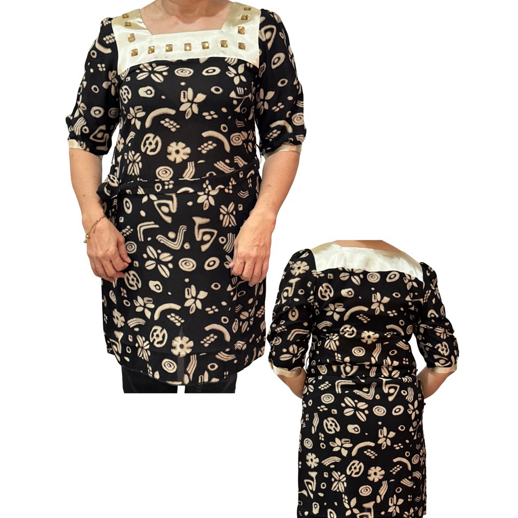 (PRELOVED) DRESS VINTAGE CRYSTAL - DRESS WANITA - MIDI DRESS VINTAGE