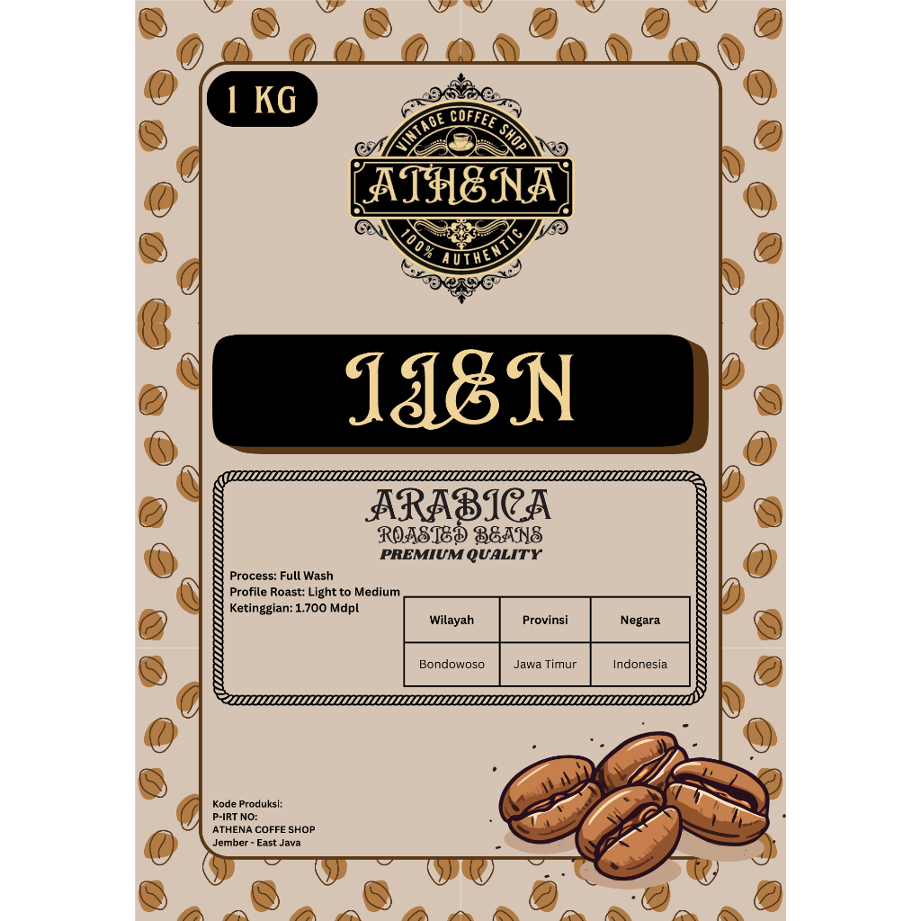 

Kopi Bubuk Arabica Java Ijen Raung 1 KG - Athena Coffe Shop