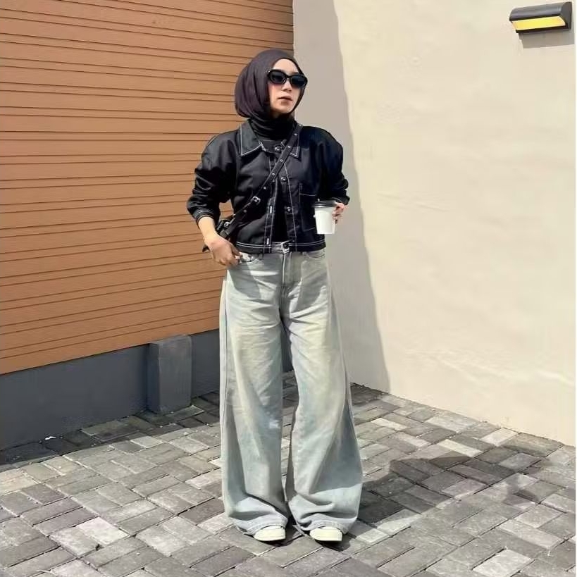 JAKET CROP FUJI OVERSIZED L - XL / STREETWEAR OUTER