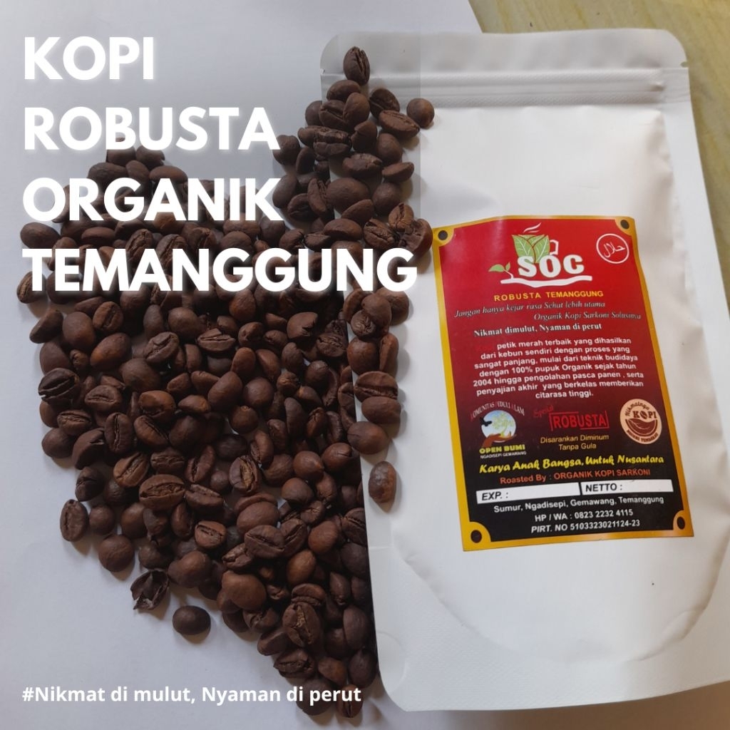 

Kopi robusta organik temanggung/100 gr