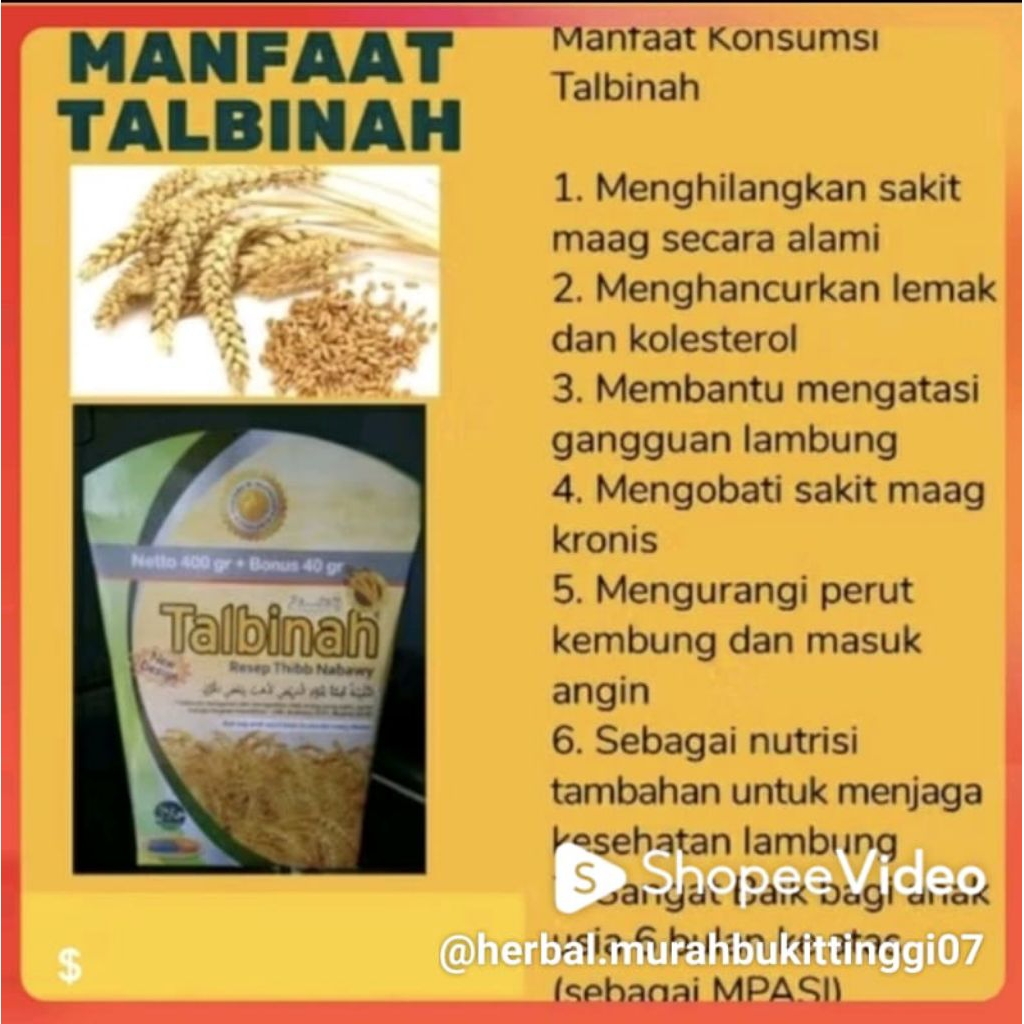 

tepung bubur talbinah