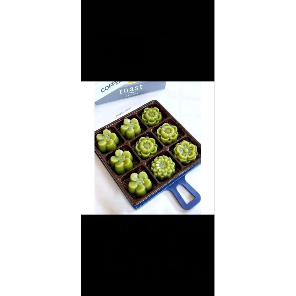 ( Isi 5 set )Mika puding mini sekat 9 + tutup / Tray box kotak kue mooncake