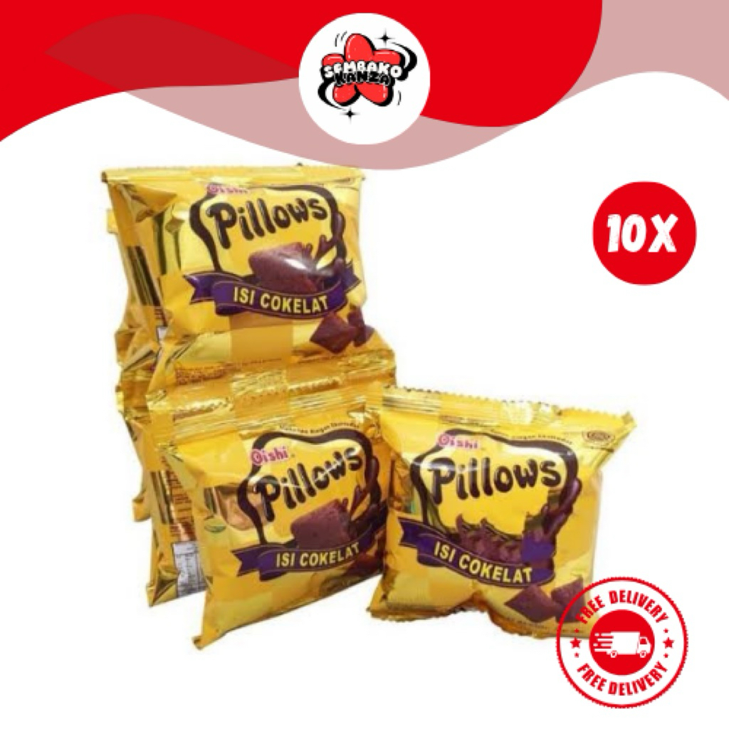 

Oishi Pillow Cokelat 1 Renceng Isi 10 120gr | Kanza Groceries