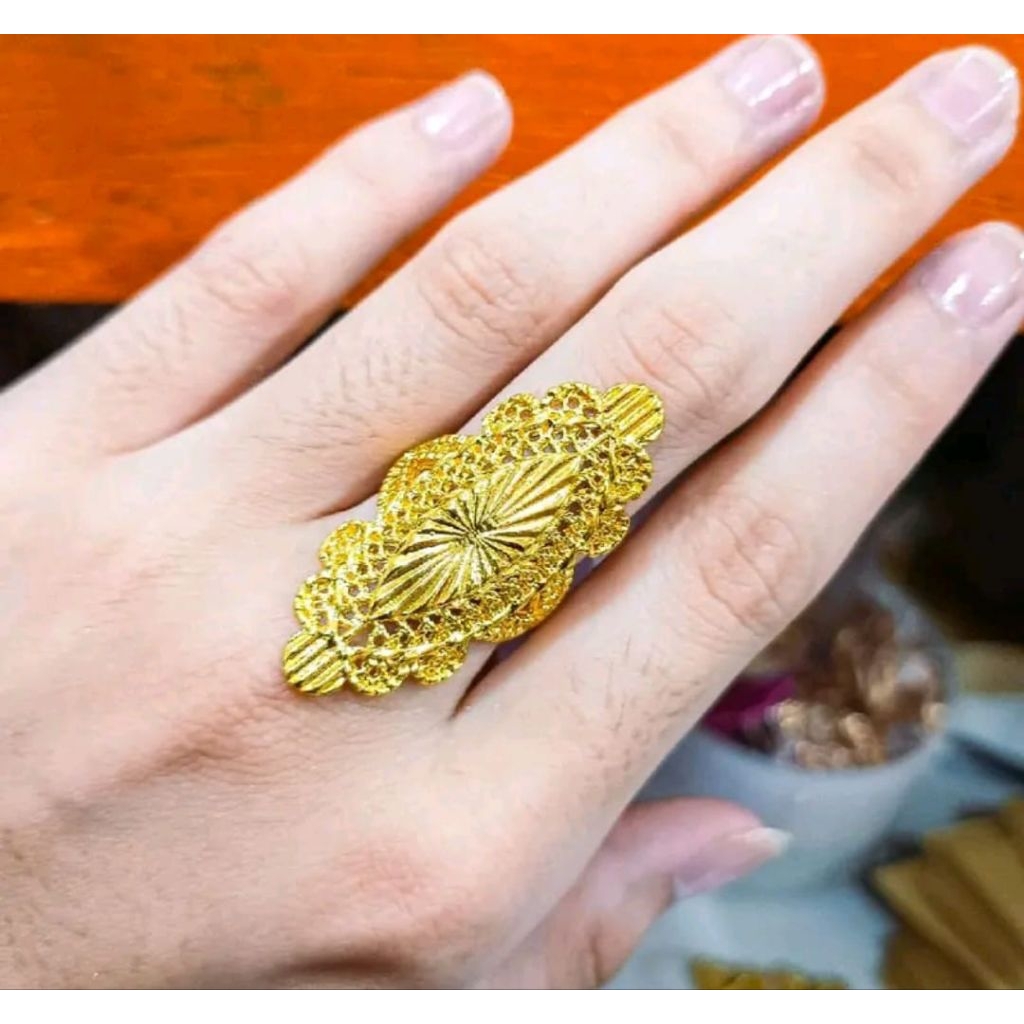 CINCIN PANJANG BANGKOK PERHIASAN DUBAI TERBARU LAPIS EMAS 24K