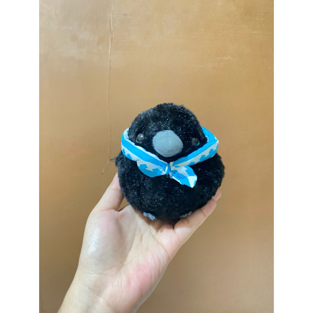 Boneka Karakter Burung Hitam Size 14x11cm Original / Boneka Black Bird / Boneka Burung Hitam / Bonek