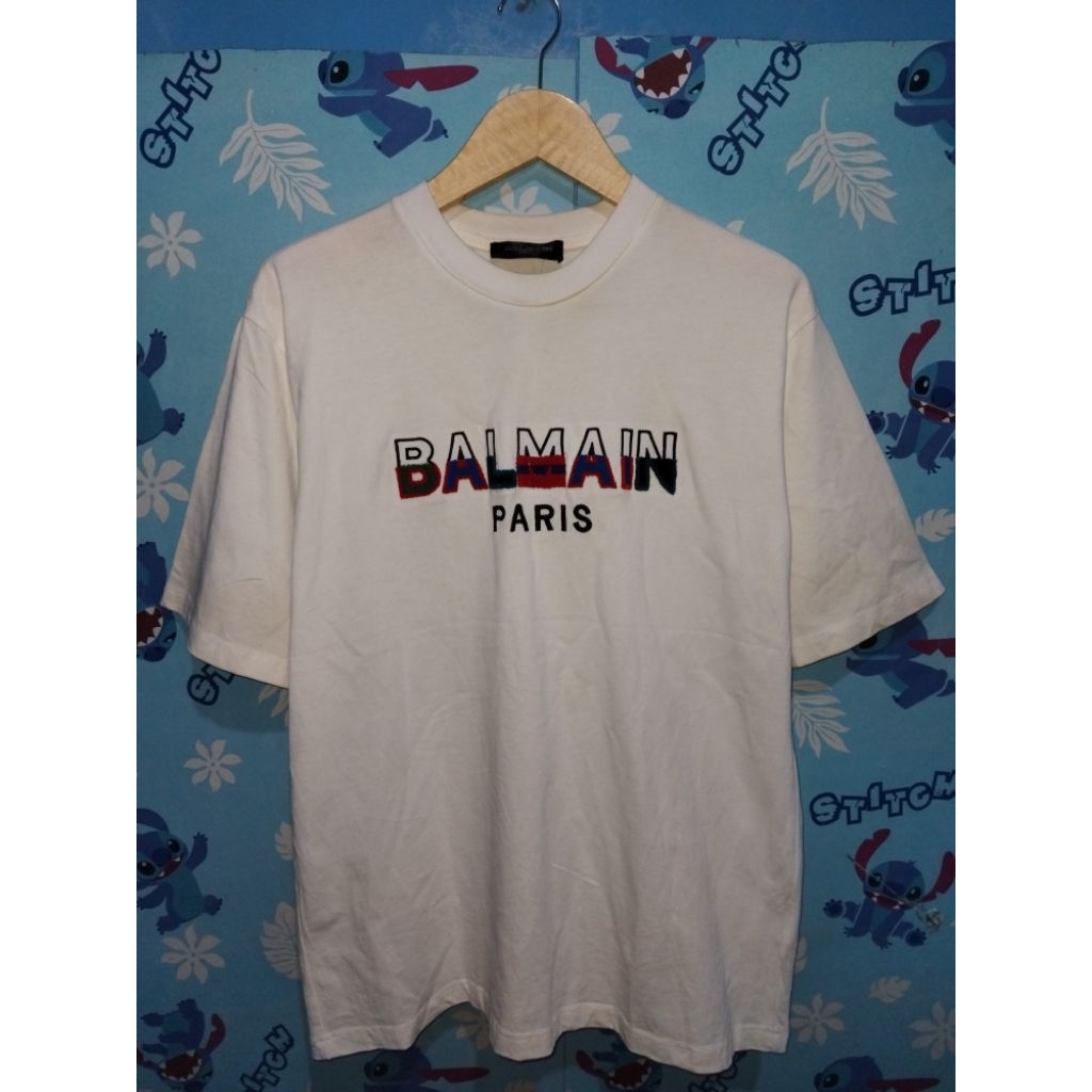 T shirt balmain paris putih
