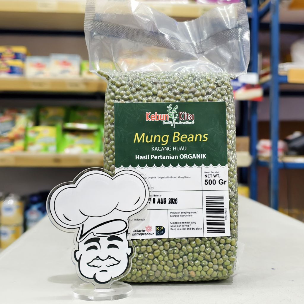 

Kacang Hijau Organic 500Gr / Mung Bean Organic 500Gr / Kebun Kita Kacang Hijau Utuh Organic 500Gr