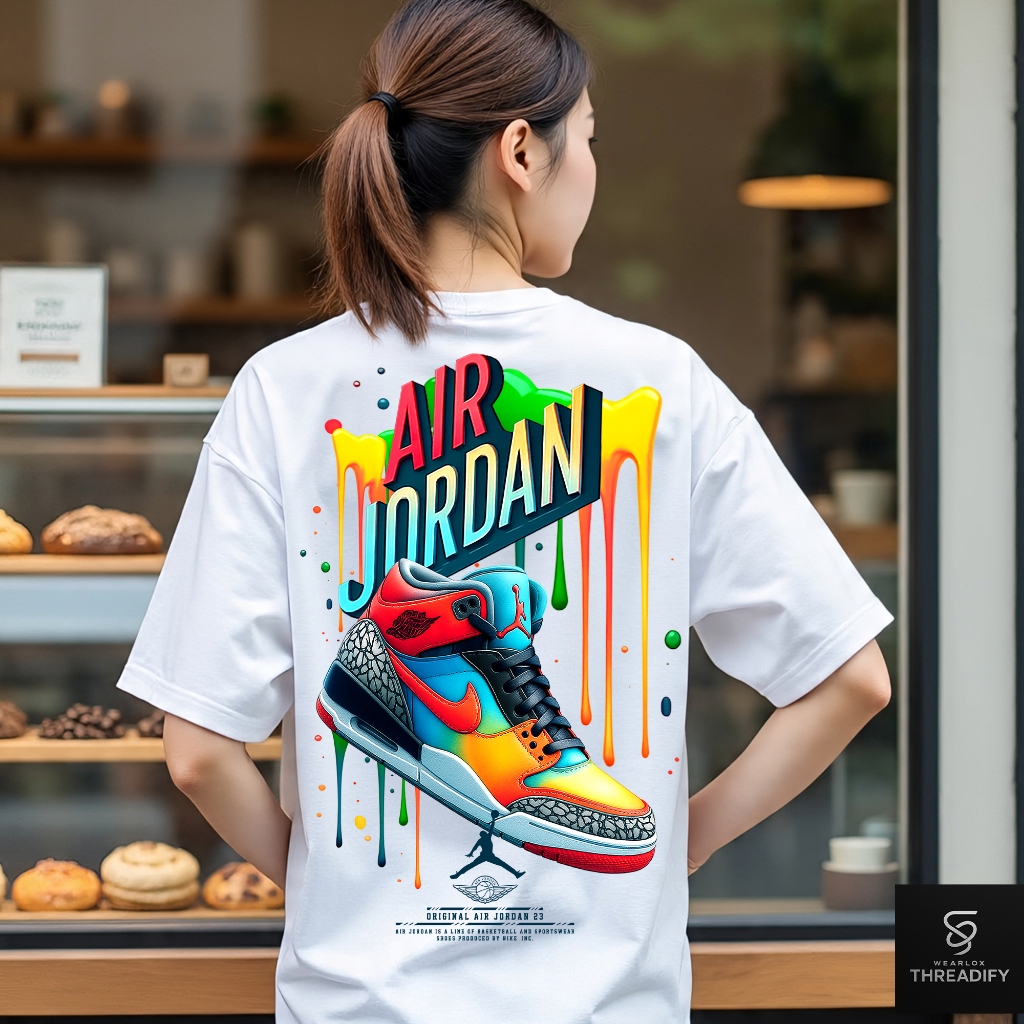 Kaos Air Jordan Kaos Unisex Cowok Cewek Distro Premium Bahan Tebal