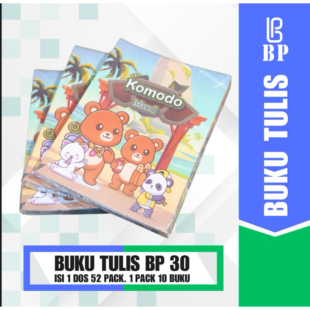 

(10 PCS) Buku Tulis Catatan Sekolah Anak-anak / Kerja BP Isi 30 Lembar murah 1 pak isi 10 buku