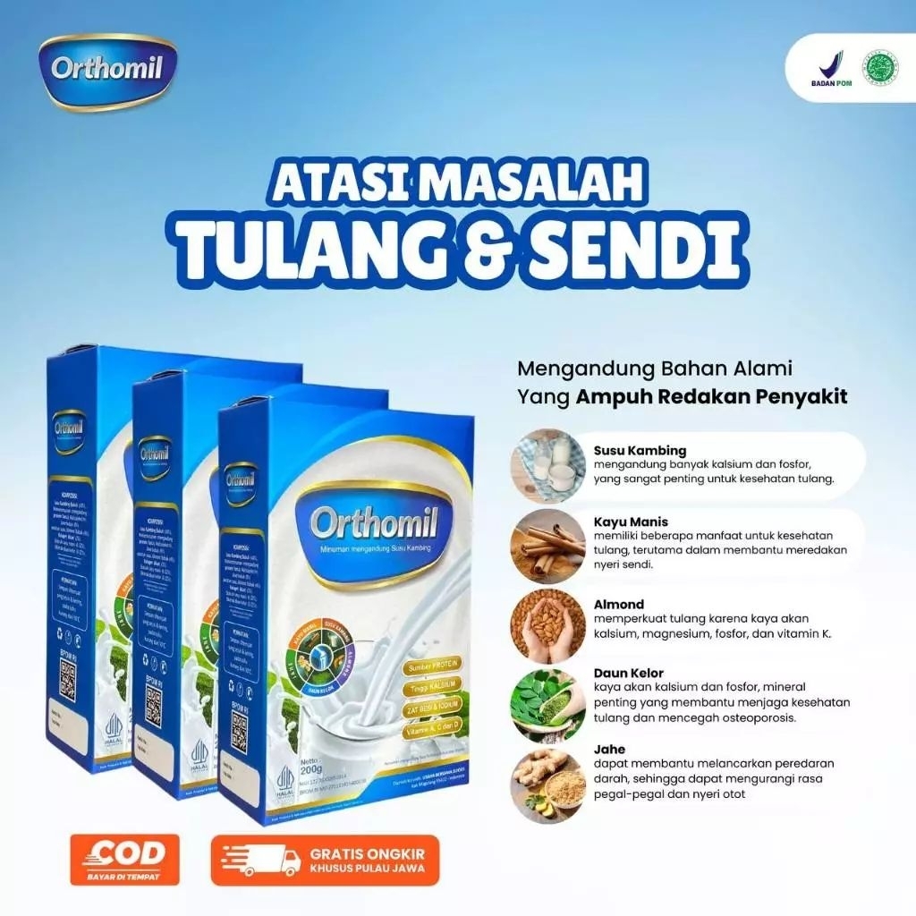 

Orthomil – Susu Kambing Herbal untuk Tulang & Sendi | 200g