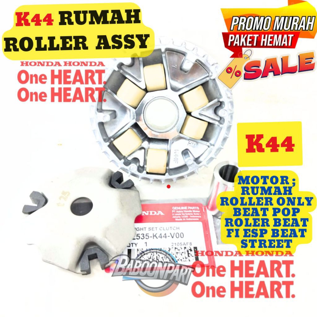 ORI RUMAH ROLLER SET ASSY-K44 RUMAH ROLLER ONLY BEAT POP ROLER BEAT FI ESP BEAT STREET K44 ORI