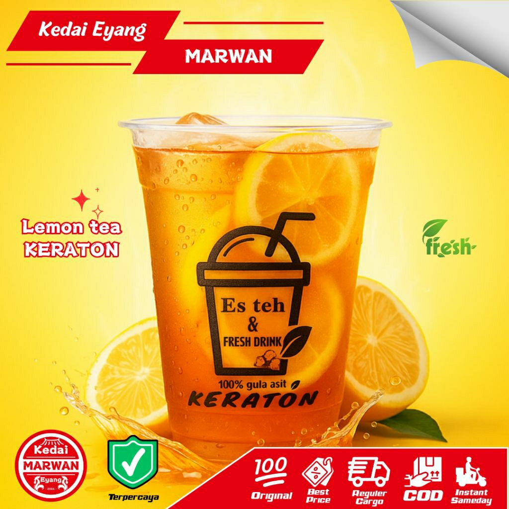 

ES LEMON TEA KERATON ES TEH LEMON DENGAN GULA ASLI 100%