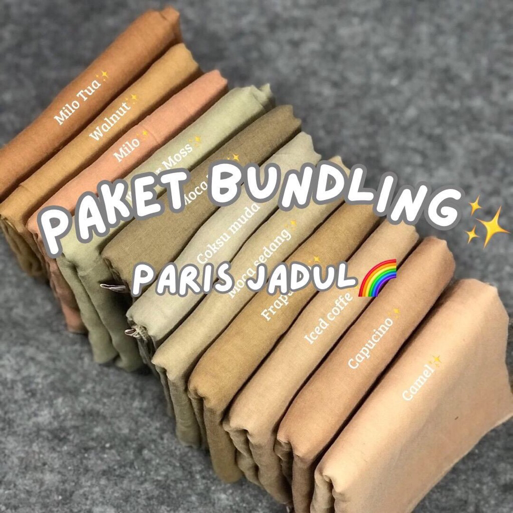 Hijab segiempat Paris Jadul Paket Reseller 1 Kodi 20pcs Paket Paris Jadul