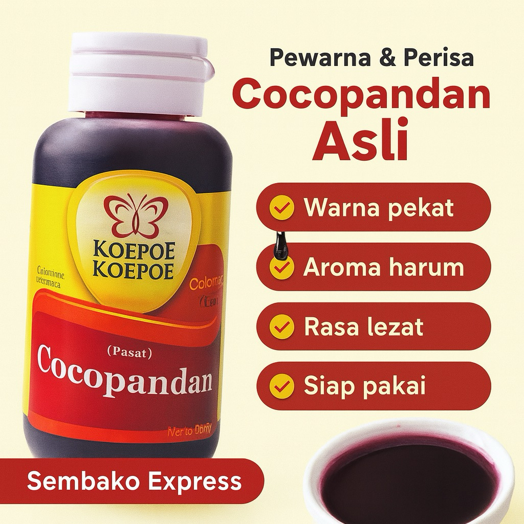

Koepoe Koepoe Pasta Cocopandan 60ml – Perisa & Pewarna Makanan