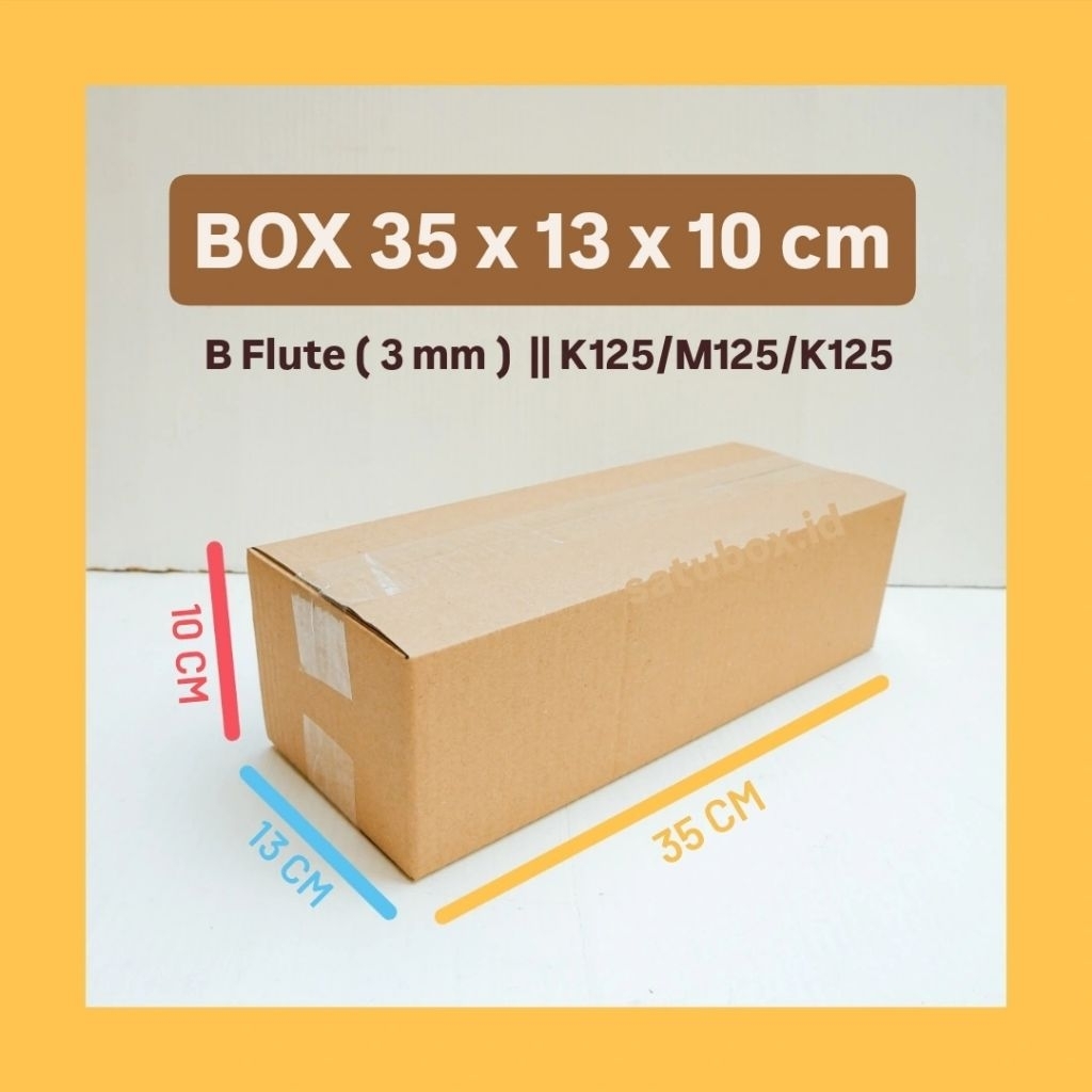 

kardus karton box polos uk. 35x13x10 cm, single wall tebal 3mm