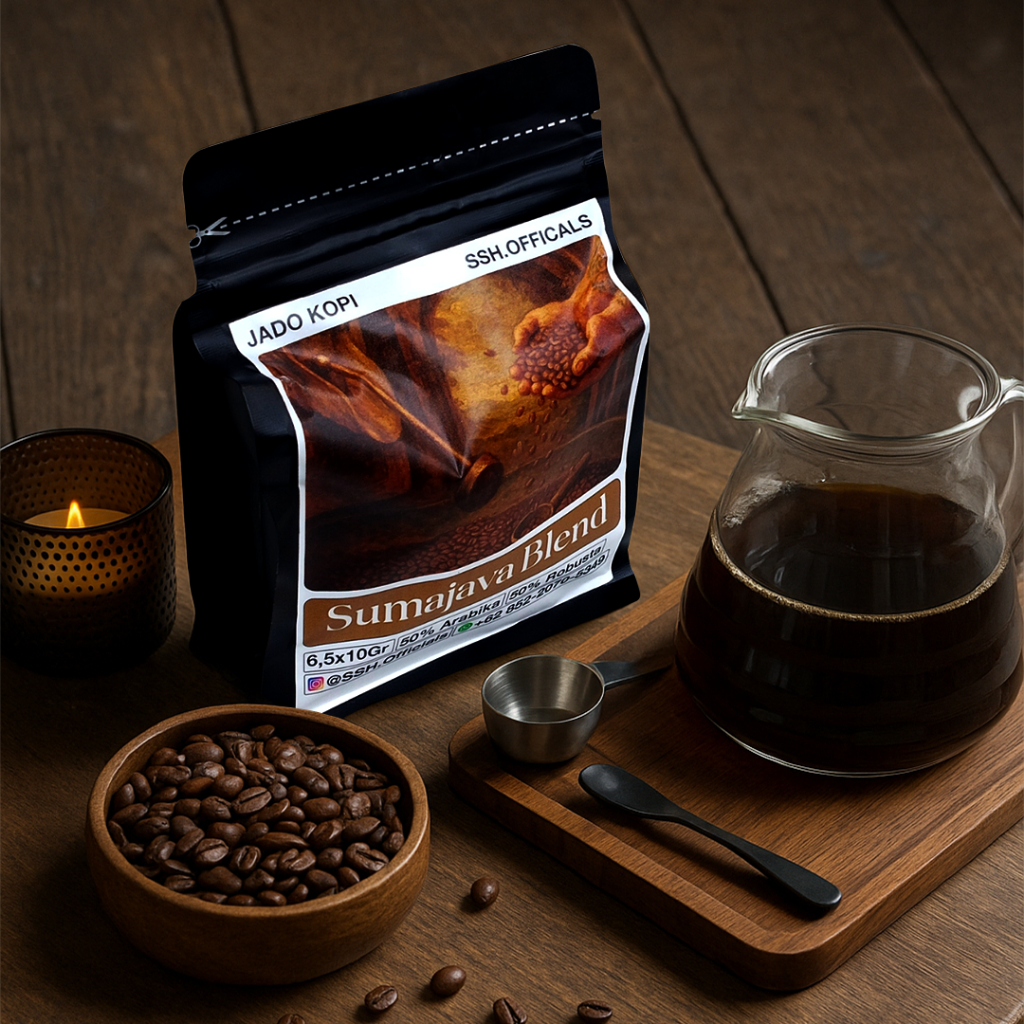 

Jado Kopi Arabika Sumajava Blend Sachet 6,5gr x10 | Medium Grind Tubruk V60 Aeropress