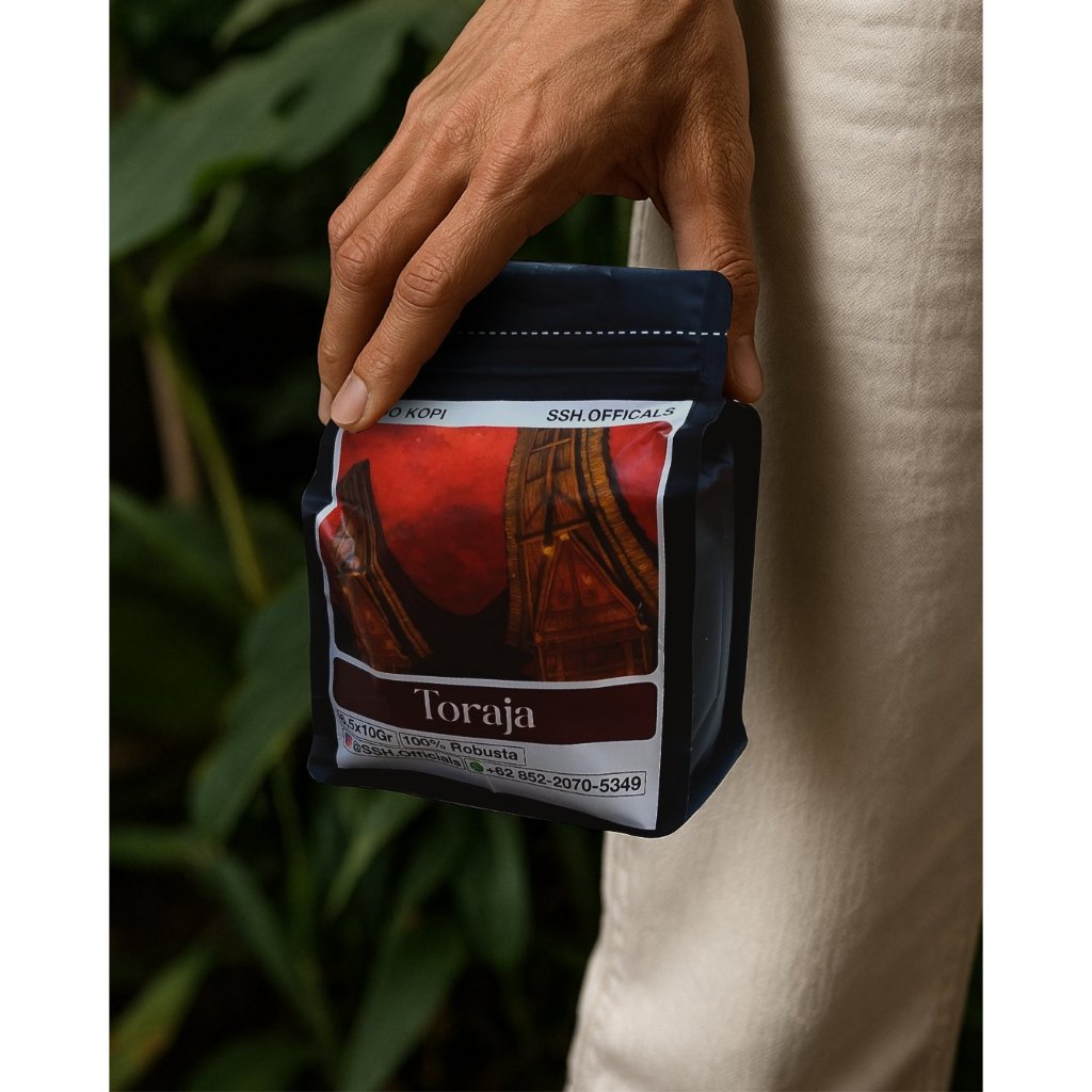 

Jado Kopi Robusta Toraja Sachet 6,5gr x 10 pcs | Medium Grind Kopi Tubruk V60 Aeropress