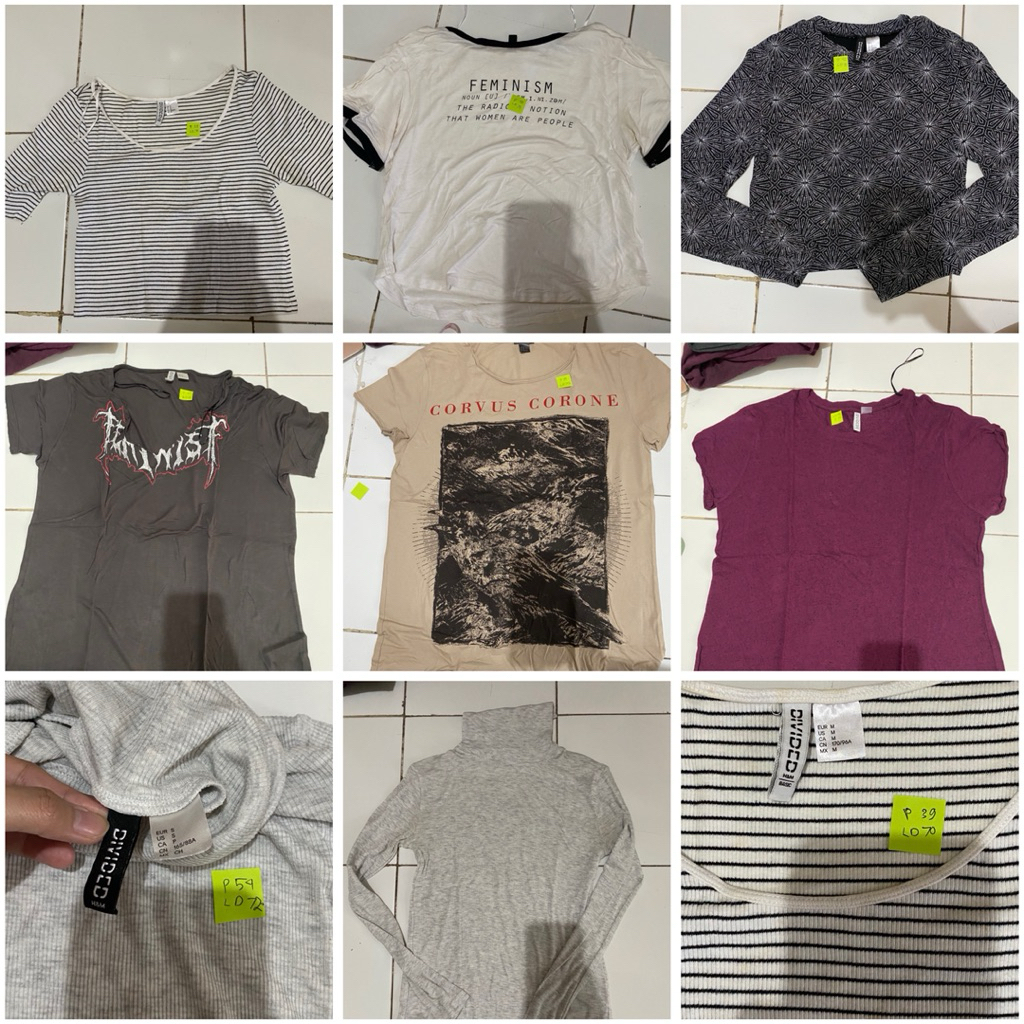 ATASAN KAOS H&M DIVIDED PRELOVED