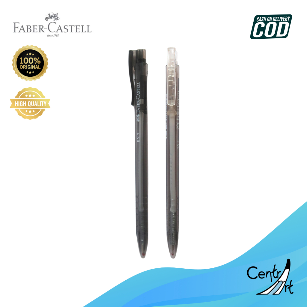 

faber castell pen pena bulpen pulpen RX5 0.5 hitam